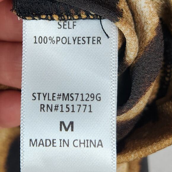 Pink Lily Women's Animal Print Pull-up Slip Skirt SZ Medium EUC - Picture 10 of 11